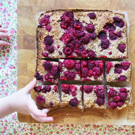 raspberry oat bars - my lovely little lunch box