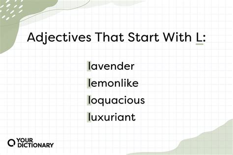 Adjectives That Start with L | YourDictionary