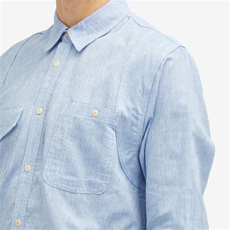 Dubbleware Brockton Reinforced Chambray Work Shirt Blue | END. (US)