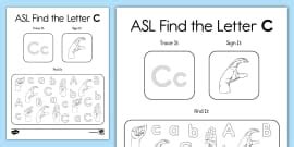 ASL Find the Letter X Activity (teacher made) - Twinkl