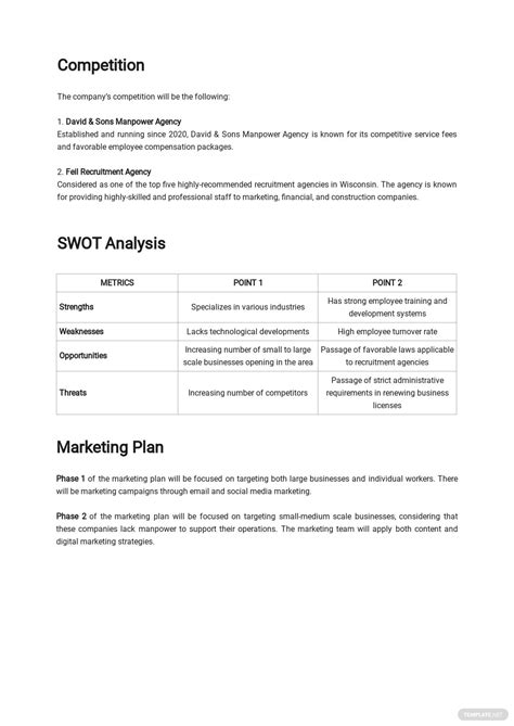 Recruitment Agency Business Plan Template 的图像结果
