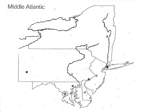 Mid Atlantic States Printable Map