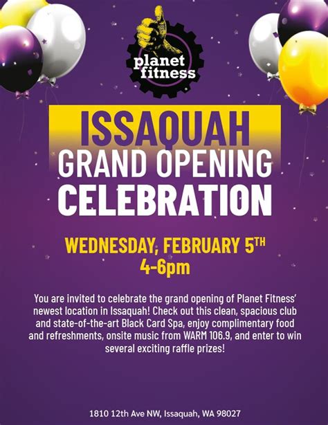 Planet Fitness Issaquah Grand Opening at Planet Fitness in Issaquah, WA - Wednesday, February 5 ...