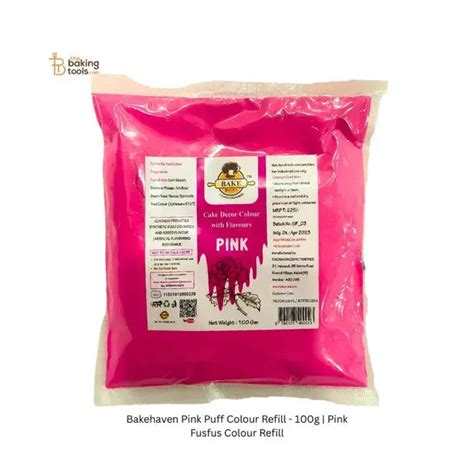Bakehaven Pink Puff Colour Refill - 100g | Pink Fusfus Colour Refill
