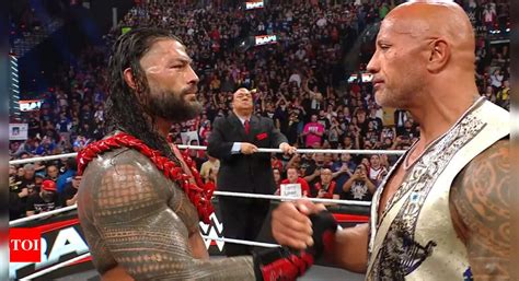 The Tribal Chief Roman Reigns Is Back On His Throne as Dwayne The Rock ...