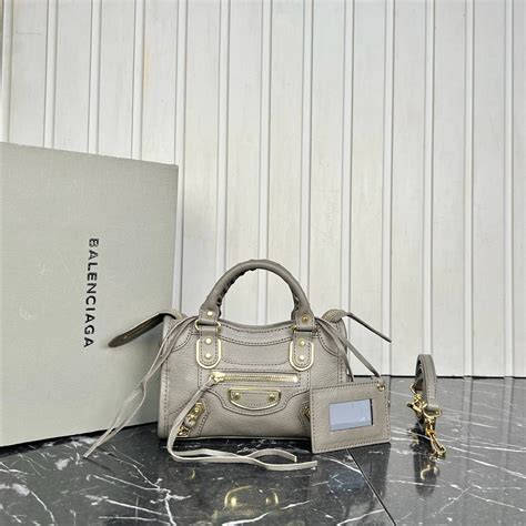 Balenciaga Kadin canta City Kucuk Boy Vizon
