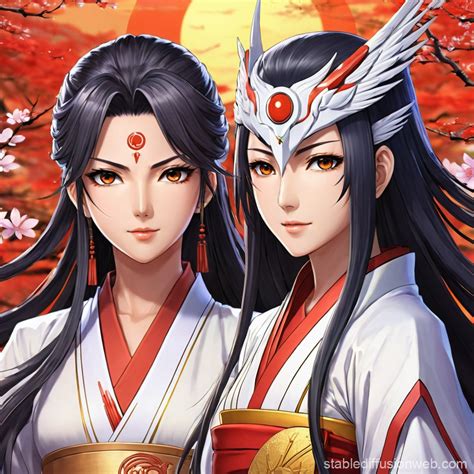 Izanami and Izanagi Japanese Mythology | Stable Diffusion Online