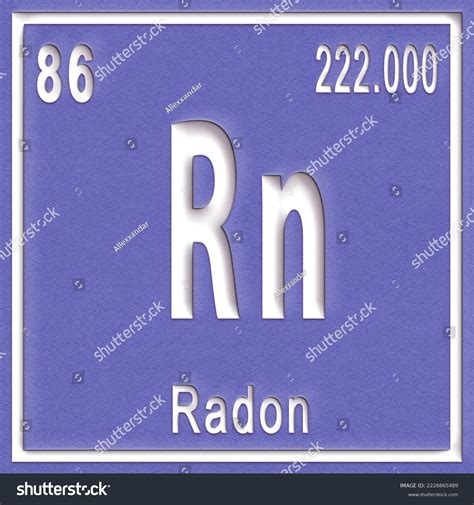 Radon Chemical Element Sign Atomic Number Stock Illustration 2226865489 ...