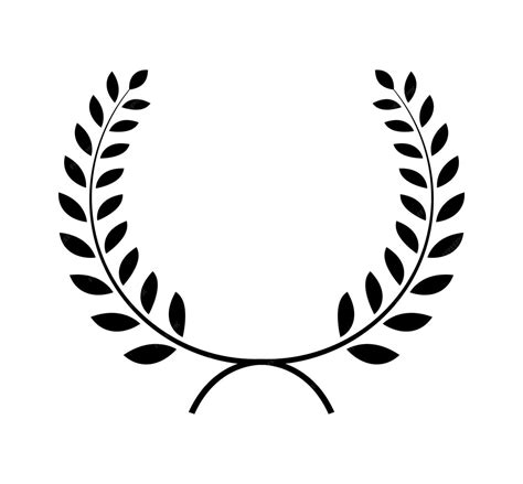 Couronne de laurier isolé symbole de victoire Illustration vectorielle ...