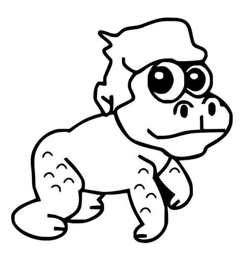 Baby Gorilla coloring page - Download, Print or Color Online for Free