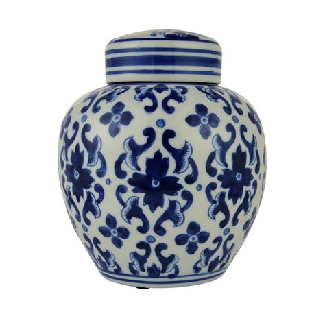 Buy Decorative Motif Porcelain Urn Vase (Blue & White) Online in India ...