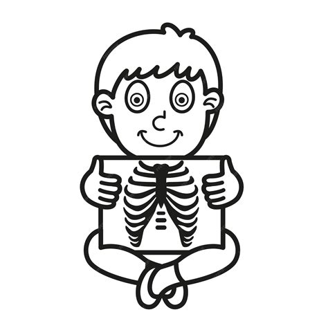 Premium Vector | Illustration black and white xray