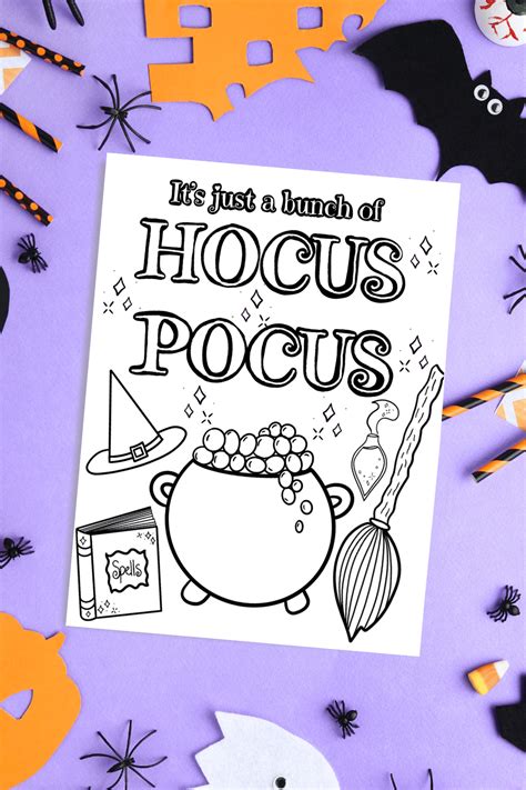 Hocus Pocus Printable Halloween Coloring Page