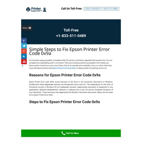Image result for Epson Printer Error Code 0x9A