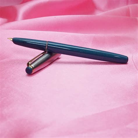 Oliver 47R Turquoise Blue Color Body With Silver Clip Fine Nib Gold ...