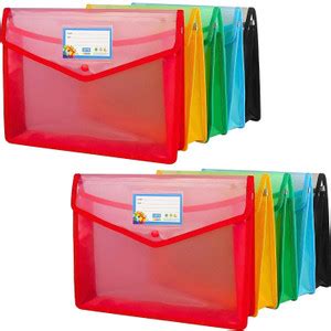 Flipkart.com | DiMoris Plastic Envelope Folder,Transparent Poly-Plastic ...