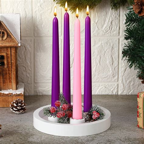 Amazon.com: Vercraft 7 Inch Christmas Advent Candle Holder with 12 ...