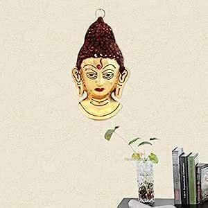 Handicrafts Paradise Metal Lord Buddha Wall Hanging Figurine, Gold, 8 ...