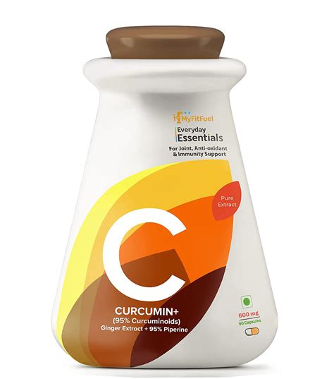 MyFitFuel Curcumin+ (95% Curcuminoids with Ginger Root Extract ...