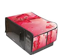 Jass Home Decor Digital Printed Jute Microwave Jute-Oven Cover with 4 ...