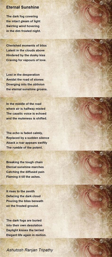 Eternal Sunshine Of The Spotless Mind Poem