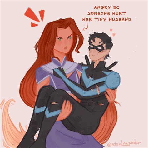 Nightwing and Starfire art by stealingpotatoes. : r/Nightwing