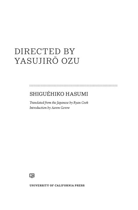 Directed by Yasujiro Ozu 1st Edition Hasumi – Ebook Online Instant Download