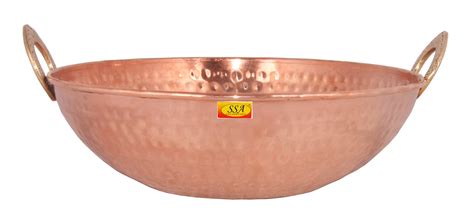 Pure Copper Kadai/Bowl/Kadhai (2600 ml) - 11" Inch -1 Piece. – SHIV ...