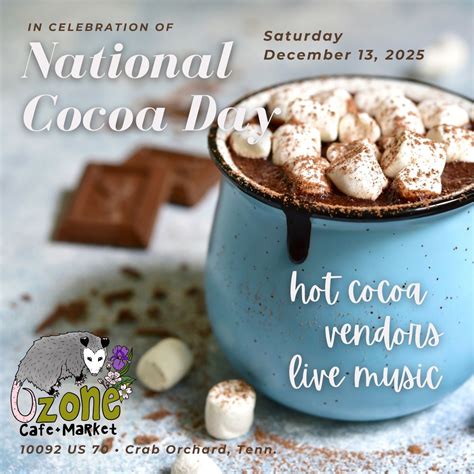 National Hot Cocoa Day Celebration , 10092 Hwy 70 E, Crab Orchard, TN ...