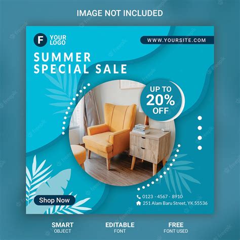 Furniture social media post template banner | Premium PSD