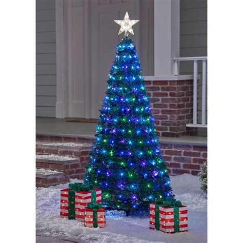 Seasonal 6ft. Outdoor Pre-lit Pop-Up Christmas Tree, 4463889 | Brylane Home