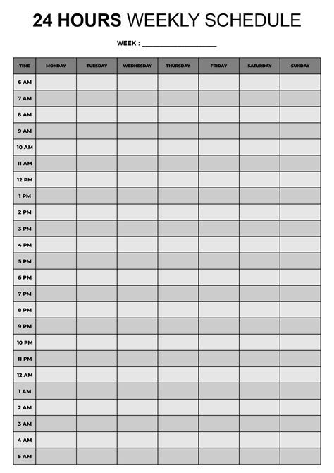 Free Hour Schedule Printable: Plan Your Day! - Printables for Everyone
