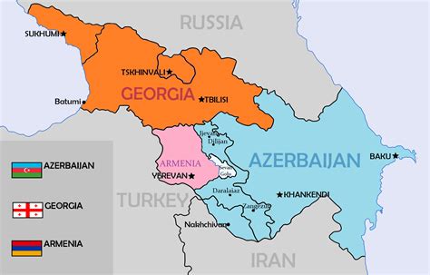 Azerbaijan On Middle East Map