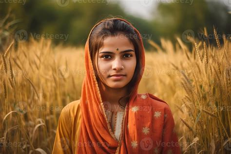 AI generated Portrait of a indian girl against the background of ...