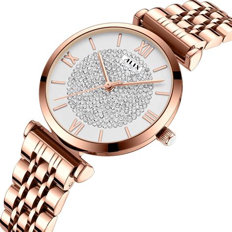 AL2533 Eyechatchy White round diamond dial Analog Watch – Alix Store