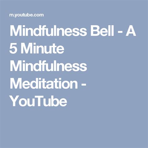 5 minute mindfulness meditation
