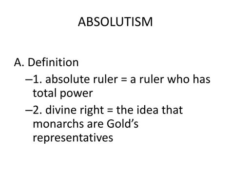 Image result for Example of Absolutist Approach