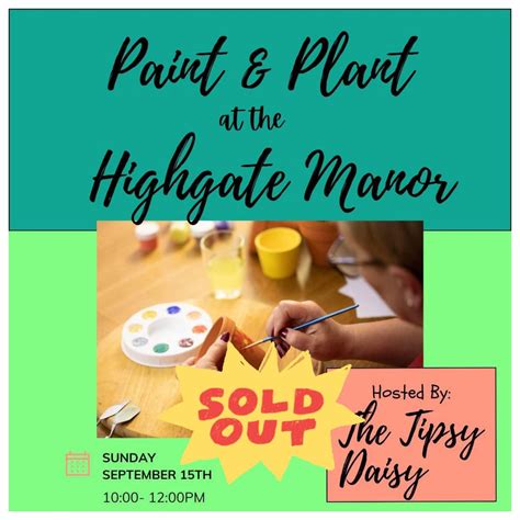 *SOLD OUT* Paint + Plant with The Tipsy Daisy, 464 Highgate Rd ...