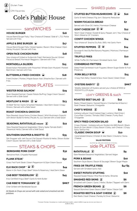 Eat — Cole's Public House