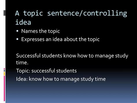 Image result for Example of Controlling Idea