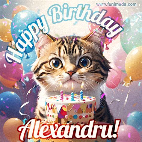 Happy Birthday Alexandru GIFs for Him - Download on Funimada.com