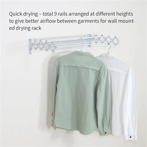 Wall Mounted Indoor Clothes Drying Rack Foldable Wall Drying Rack ...