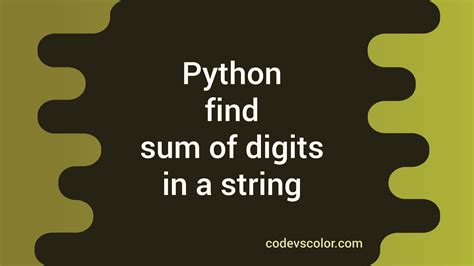 How to Sum a String in Python 的图像结果