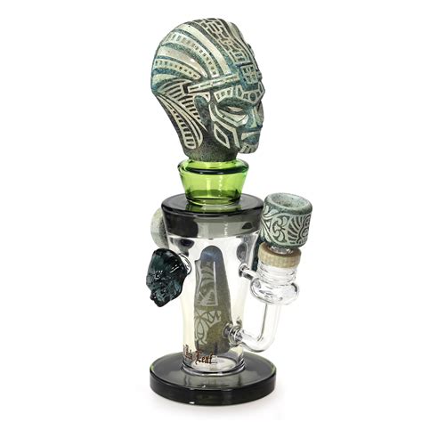 Black Leaf Diffuser Bong EGYPTIAN WARRIOR - Halabi Glassbonger på Nett