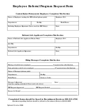 Kaiser Referral Bonus - Fill Online, Printable, Fillable, Blank | pdfFiller