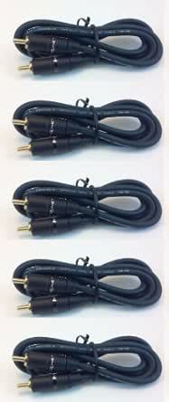 PROLINK RCA PATCH CABLE QUALITY SHIELDED 20 FT SINGLE 5 PACK 3 FT ...