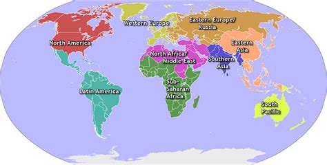 World Region Map 的图像结果