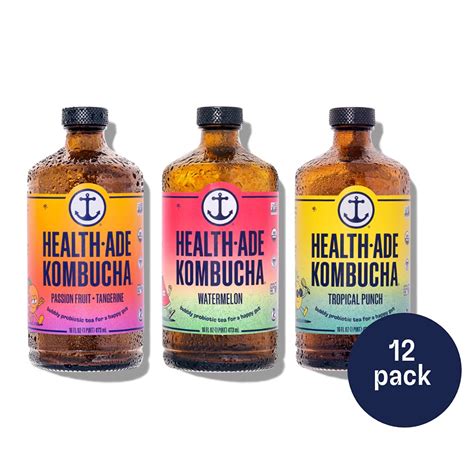 Buy Health-Ade Kombucha Tea Organic Drink, Fermented Tea with Living ...