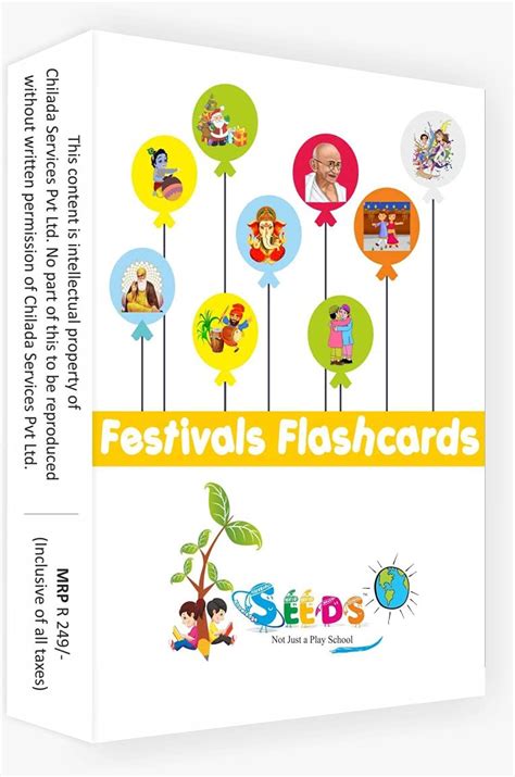 Buy Playwayshop | Festivals Flash Cards for Kids | Action Learning ...