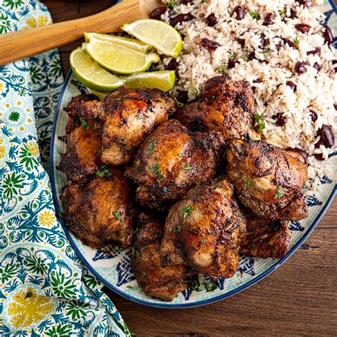 Jamaican Jerk Chicken with Rice and Peas | Slimming Eats